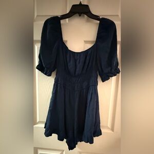 Elegant Navy Blue Romper